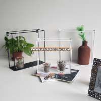 Nordic hot sale simple style display decorative black garden metal wire wall hanging decorative shelf planter stand