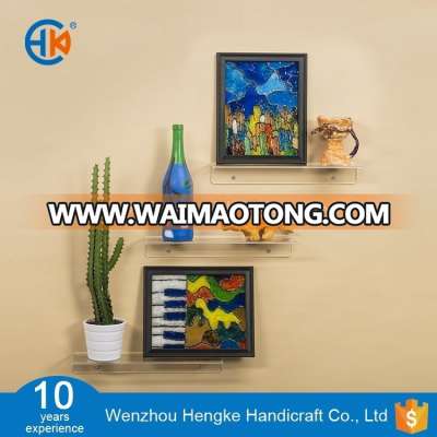 Custom transparent useful acrylic decorative floating wall shelf